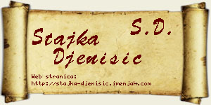 Stajka Đenisić vizit kartica